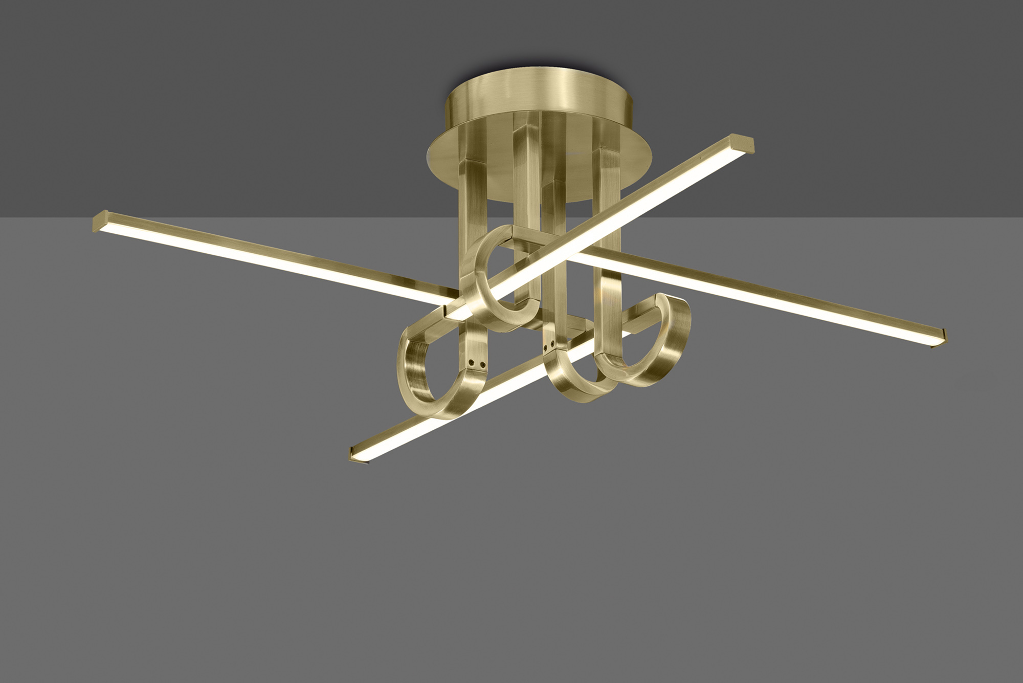 Cinto Antique Brass Ceiling Lights Mantra Semi Flush Fittings